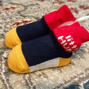 NWT 0-12 little hunk baby shoes/socks mud pie